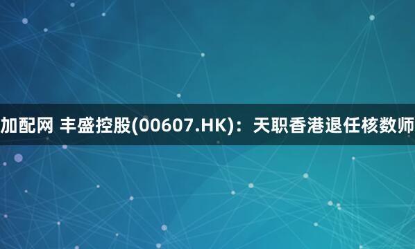 加配网 丰盛控股(00607.HK)：天职香港退任核数师